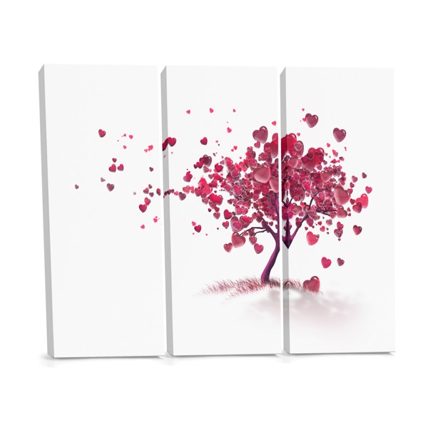 Tree of Love Heart-Shaped Foliage Canvas Print