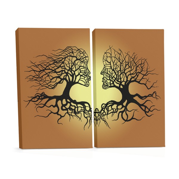 Lienzo Árbol del Amor Abstracto
