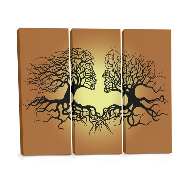 Abstract Love Tree Canvas Print