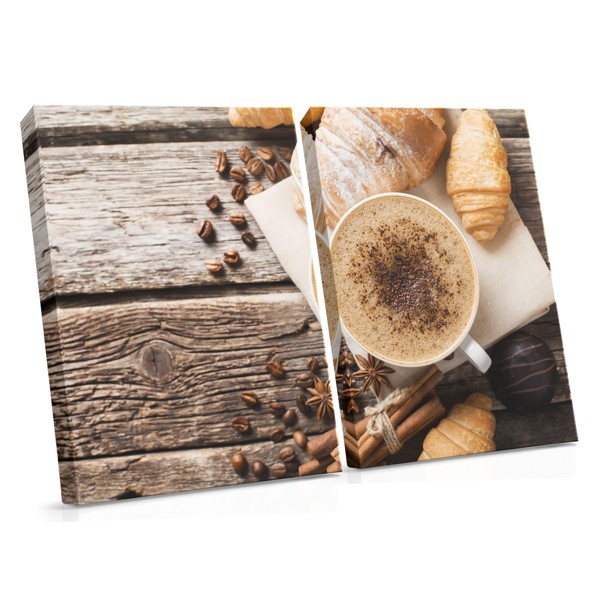 Kaffe & Frukost Stilleben Canvasbild