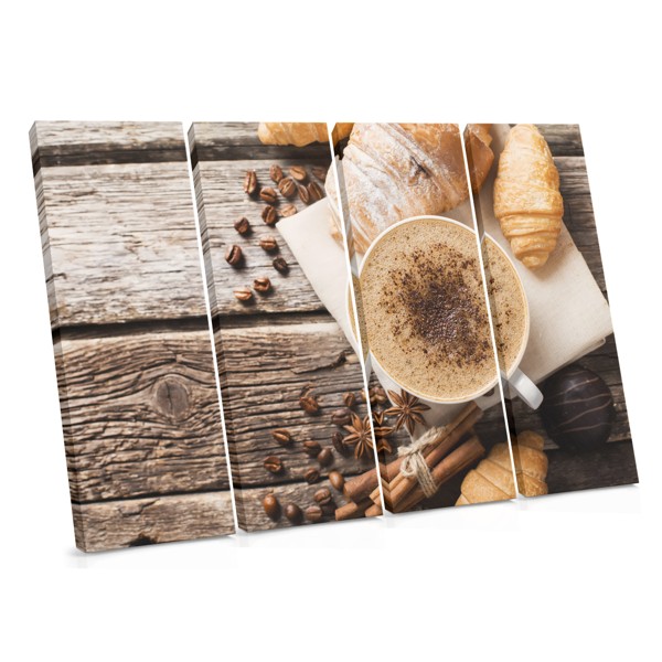 Kava i doručak Still Life Canvas Print