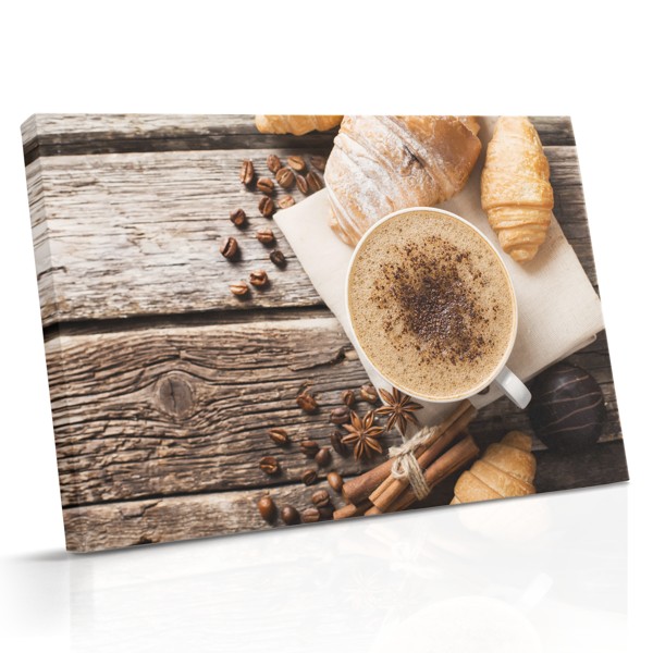 Kahvi ja aamiainen Still Life Canvas Print