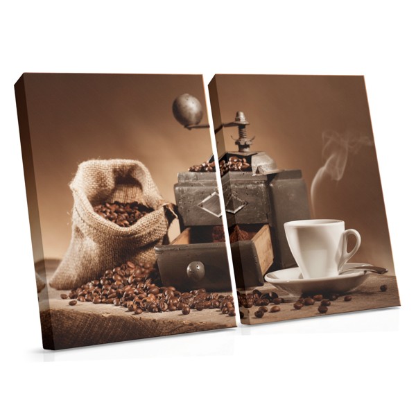 Vintage Kaffereceptets Canvastryck