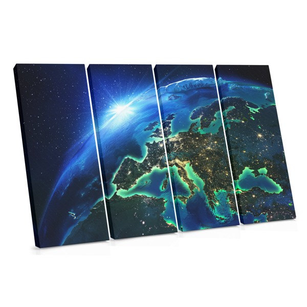 Impressão em Tela Terra do Espaço - Visão do Planeta Azul