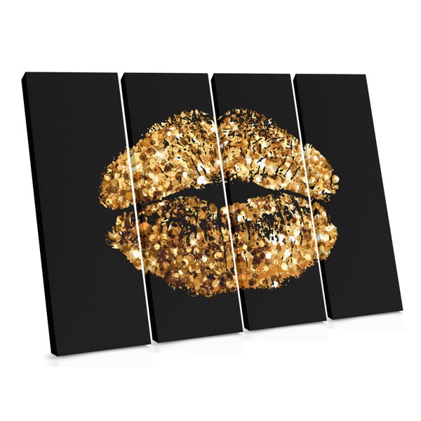 Zlatni poljubac apstraktna canvas slika