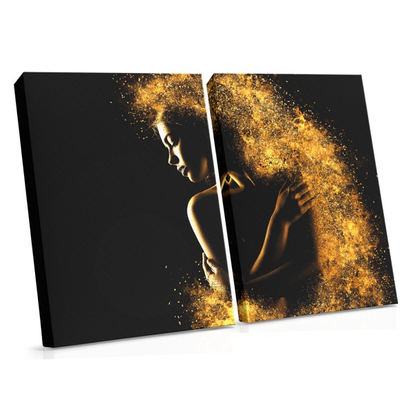 Lienzo Abstracto Resplandor Dorado
