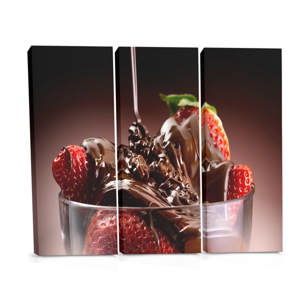 Lienzo Fresas en Chocolate