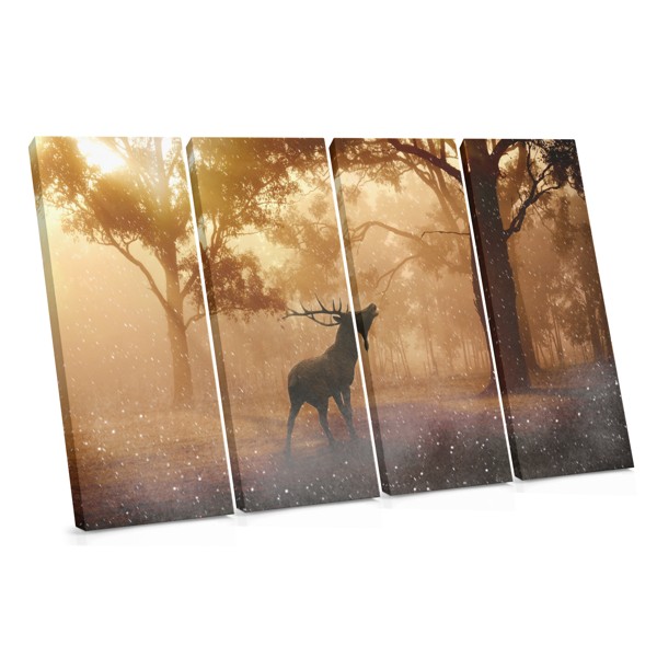 Tablou Canvas Pădure de Toamnă cu Cerb