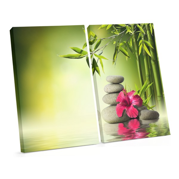 Impression sur Toile Fleur Rose Tendre en Gros Plan