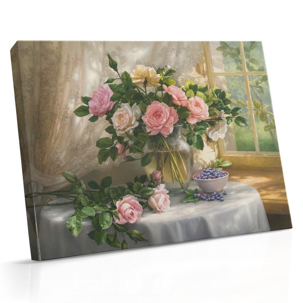 Vårbukett Canvastryck - Färska Blommor