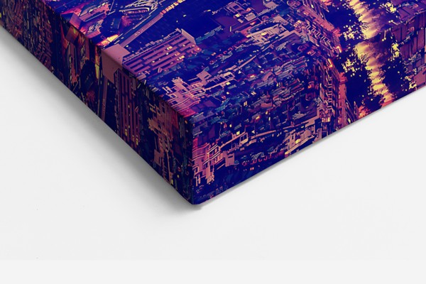Paris Skyline Canvas Print med Eiffeltårnet - på væggen i et interiør