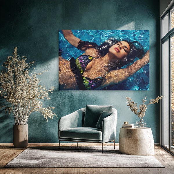 Sommerruhe Leinwanddruck - an der Wand in einem Raum