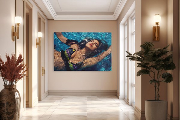Sommerruhe Leinwanddruck - an der Wand in einem Raum