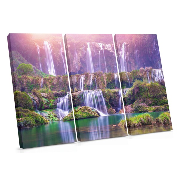 Violetter Wasserfall Landschafts-Leinwanddruck