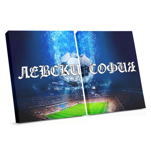 Stampa su Tela Levski Sofia - Arte del Club Blu e Bianco