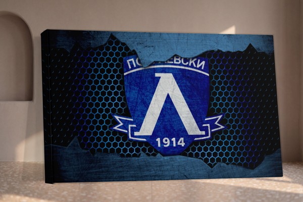 Levski Sofia fotbalový tisk na plátně - Atmosféra stadionu - na stěně v interiéru