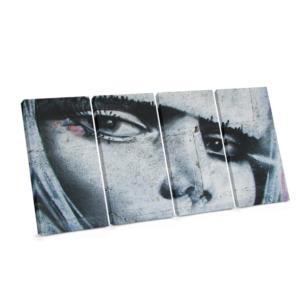Γυναίκα σε Προφίλ Γραφικό Καλλιτεχνικό Canvas Print