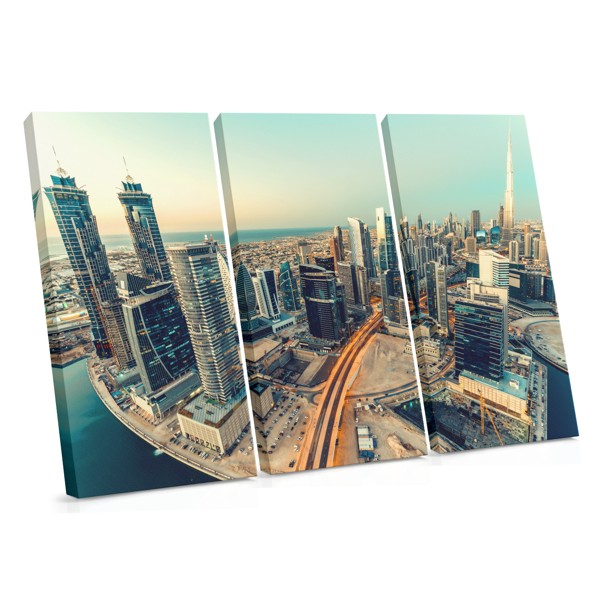 Dubai Cityscape at Dusk Canvas Print