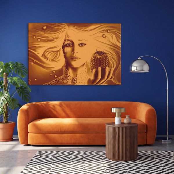 Game of Thrones Fantasy Szene Leinwanddruck - an der Wand in einem Raum