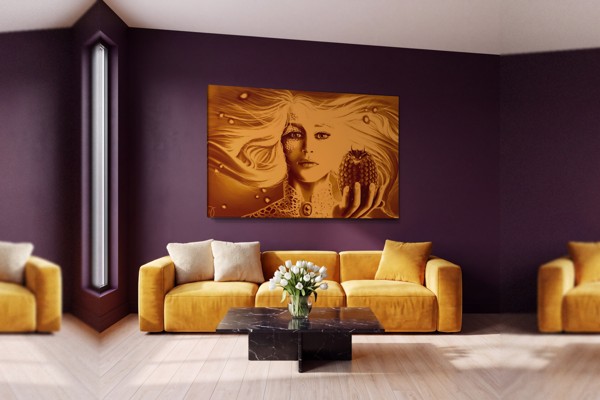 Game of Thrones Fantasy Szene Leinwanddruck - an der Wand in einem Raum