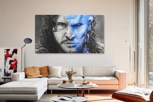 Game of Thrones - фентъзи дракон, платно - на стената в интериор