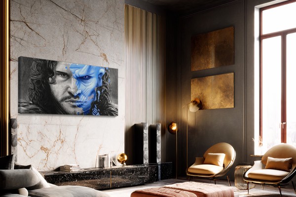 Game of Thrones - фентъзи дракон, платно - на стената в интериор