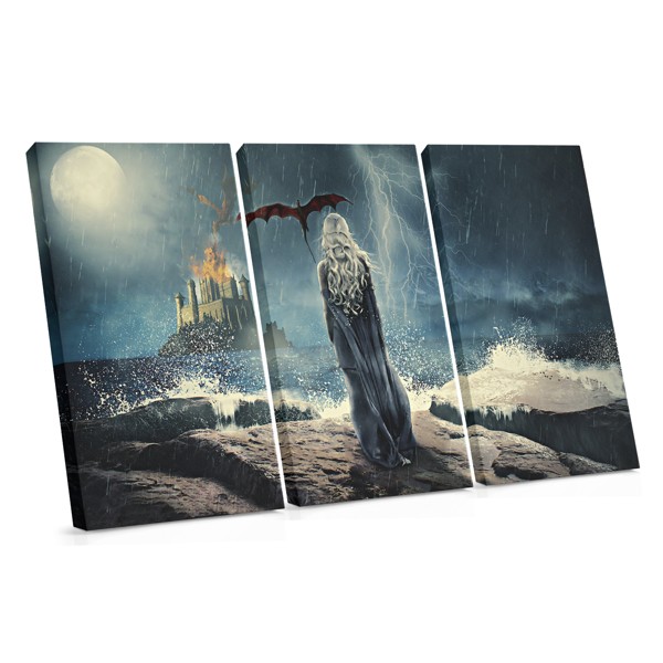 Fantasy Dragon Throne Canvas Print
