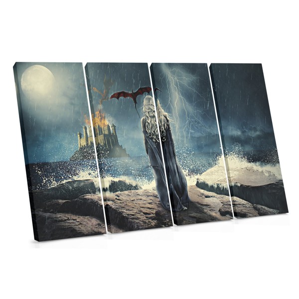 Fantasy Dragon Throne Canvas Print