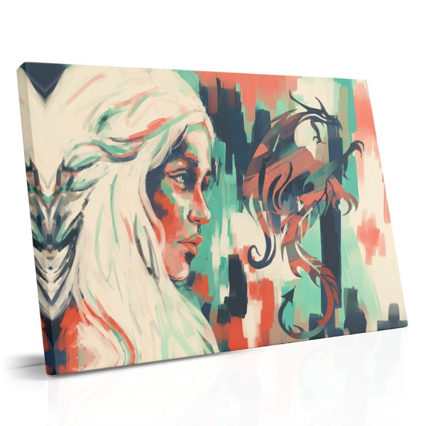 Game of Thrones Silueta Zmaja Platno Print