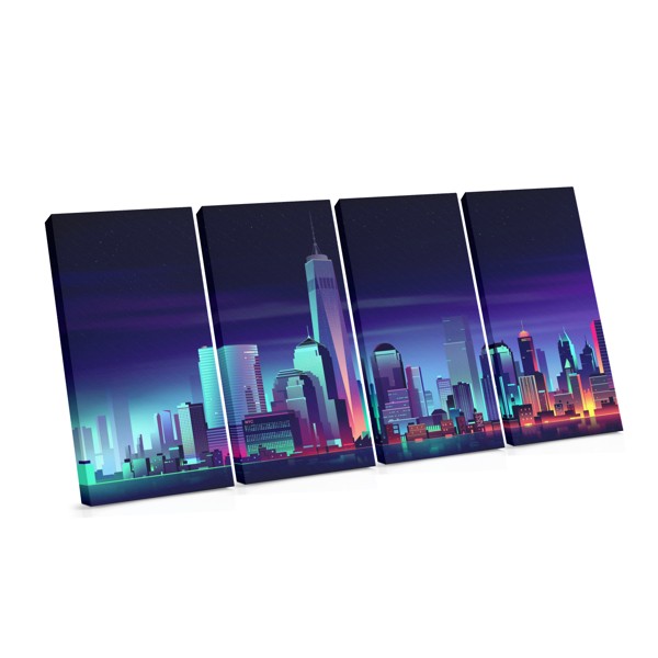 Futuristinio miesto skyline canvas spausdinys