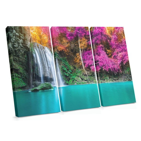 Tablou Canvas Cădere de Apă în Pădure