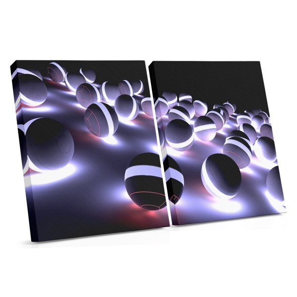 Abstract 3D Spheres Canvas Print