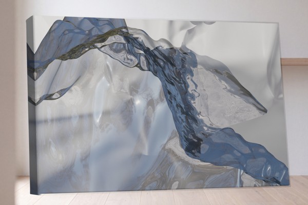 Wasseroberfläche Nahaufnahme Leinwanddruck - an der Wand in einem Raum