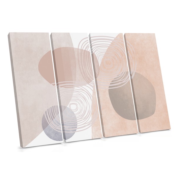 Gentle Abstraction Canvas Print - Soft Beige & Cream Layers