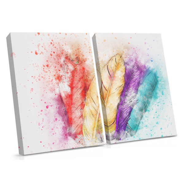 Barevná Pera Canvas Print