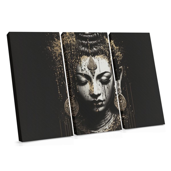 Kuldne Buddha meditatsioonis kanvaspilt