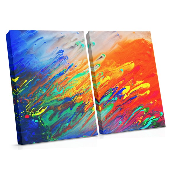 Paint River Canyon Abstract Canvas Print
